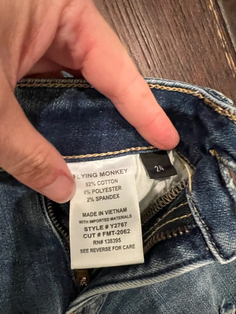 Flying Monkey Light Blue Distressed Skinny Jeans - Picture 3 of 3